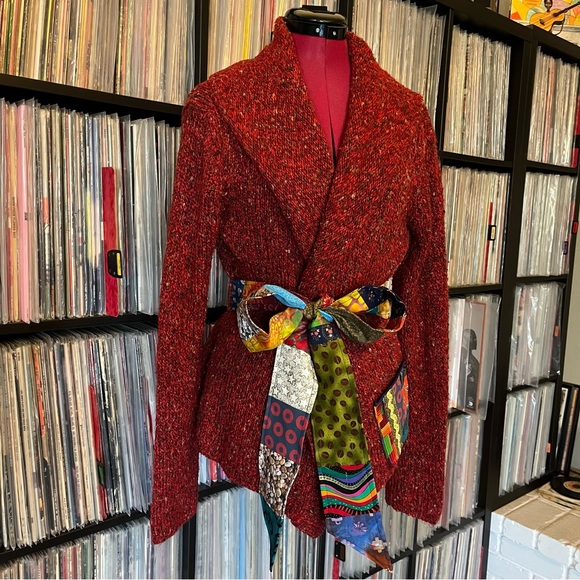 hooded patchwork wrap fishman donuts cozy winter pocket PHISH 💙⭕️🍁 - Picture 2 of 9